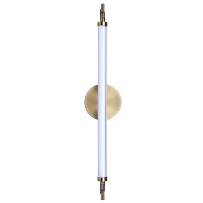 Canarm Keaton 25in 1-Light LED Wall Sconce | Matte Black and Gold Acrylic Shade | Bedroom & Hallway Accent Light | Model LWL319A25GD