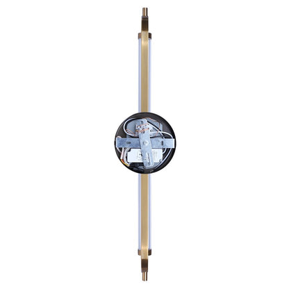 Canarm Keaton 25in 1-Light LED Wall Sconce | Matte Black and Gold Acrylic Shade | Bedroom & Hallway Accent Light | Model LWL319A25GD