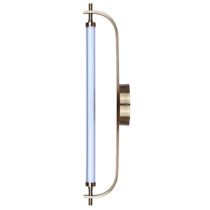 Canarm Keaton 25in 1-Light LED Wall Sconce | Matte Black and Gold Acrylic Shade | Bedroom & Hallway Accent Light | Model LWL319A25GD