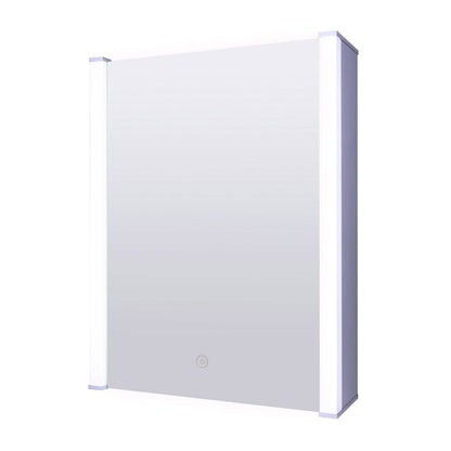 Canarm 20in Recessed Medicine Cabinet | Matte Glass Finish | Bathroom Wall Mount Storage | 20 x 26 in | Model MC101A2026RNW