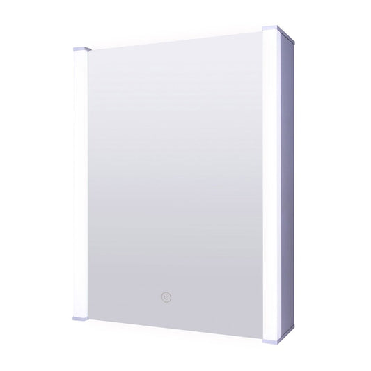 Canarm 20in Recessed Medicine Cabinet | Matte Glass Finish | Bathroom Wall Mount Storage | 20 x 26 in | Model MC101A2026RNW