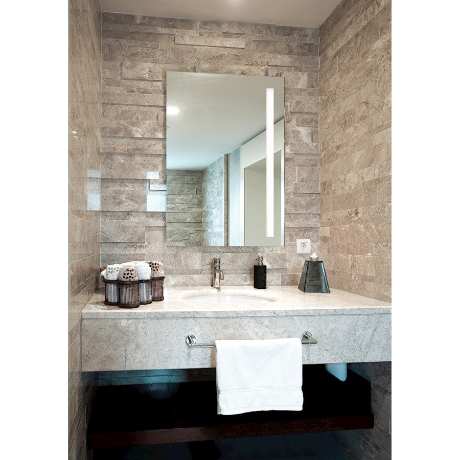 Canarm 20in Round Medicine Cabinet | Matte Glass Finish | Bathroom Storage & Vanity Mirror | 20 x 20 x 4.5 in, Recessed Mount | Model MC106A2028RN
