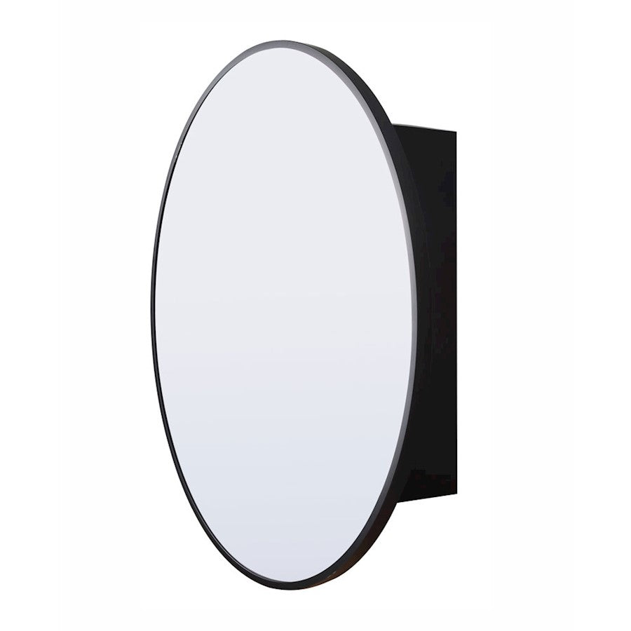 Canarm Medicine 28in Wall Mounted Medicine Cabinet | Matte Black Metal Frame | Bathroom & Powder Room Storage | 28 x 6 x 28 in | Model MCHDC1A2828MBK