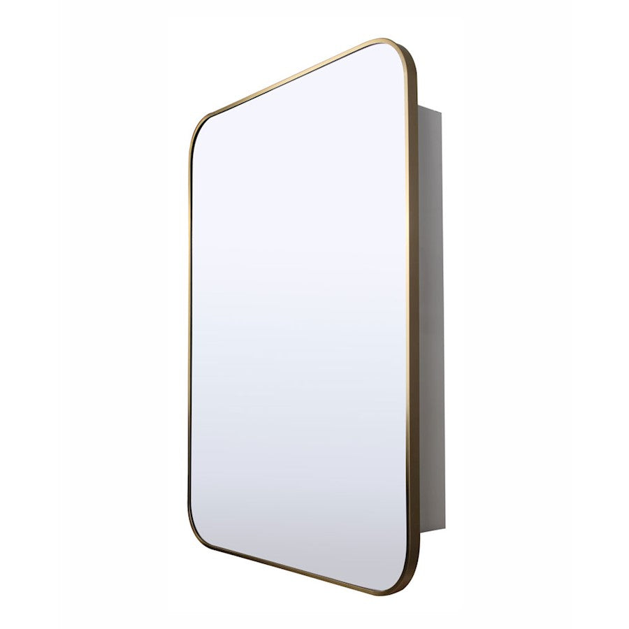 Canarm Medicine 22x30in Wall Mounted Medicine Cabinet | Gold Metal Frame | Bathroom & Powder Room Storage | 22 x 6 x 30 in | Model MCHDC2A2230GD