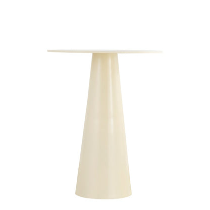 Canarm Safid 19in Round Accent Table | White Aluminum | Living Room & Bedroom Side Table | 19 x 19 x 25 in | Model OM-22026