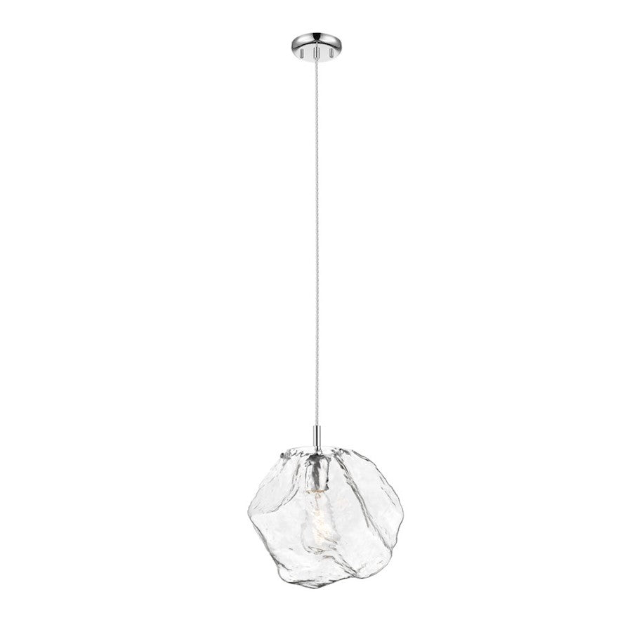 Canarm Rockport 1-Light Pendant | Chrome Metal | Kitchen Island & Dining Room | 12 x 10 x 16 in | Model P0488-01CH