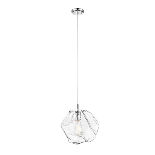 Canarm Rockport 1-Light Pendant | Chrome Metal | Kitchen Island & Dining Room | 12 x 10 x 16 in | Model P0488-01CH