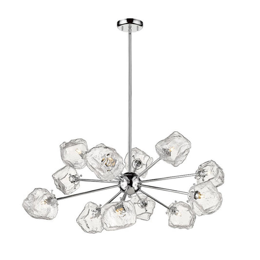 Canarm Rockport 25in 12-Light Chandelier | Chrome Metal | Dining Room & Grand Entryway | 35 x 35 x 25 in | Model P0488-12CH