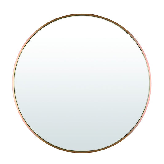 Canarm 32in Gold Decor Mirror | Modern Metal Frame | Entryway & Bathroom Wall Mirror | 33 x 1 in | Model R1GD32