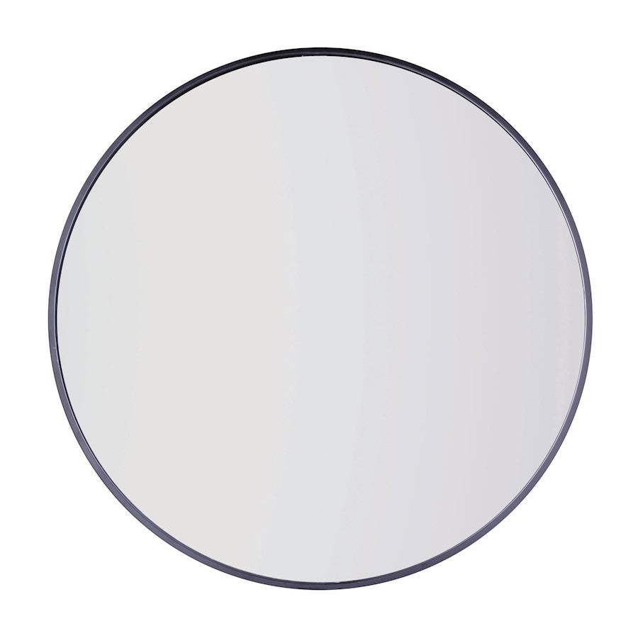 Canarm 32in Black Decor Mirror | Modern Metal Frame | Entryway & Bathroom Wall Mirror | 33 x 1 in | Model R1MBK32