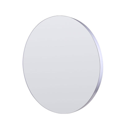 Canarm Carson 32in Round Wall Mirror | Brushed Nickel Metal Frame | Bathroom & Entryway | 32 x 2 in | Model R7BN32