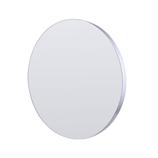 Canarm Carson 32in Round Wall Mirror | Brushed Nickel Metal Frame | Bathroom & Entryway | 32 x 2 in | Model R7BN32