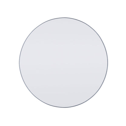 Canarm Carson 32in Round Wall Mirror | Brushed Nickel Metal Frame | Bathroom & Entryway | 32 x 2 in | Model R7BN32