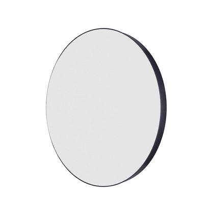 Canarm Carson 32in Round Wall Mirror | Matte Black Metal Frame | Bathroom & Entryway | 32 x 2 in | Model R7MBK32