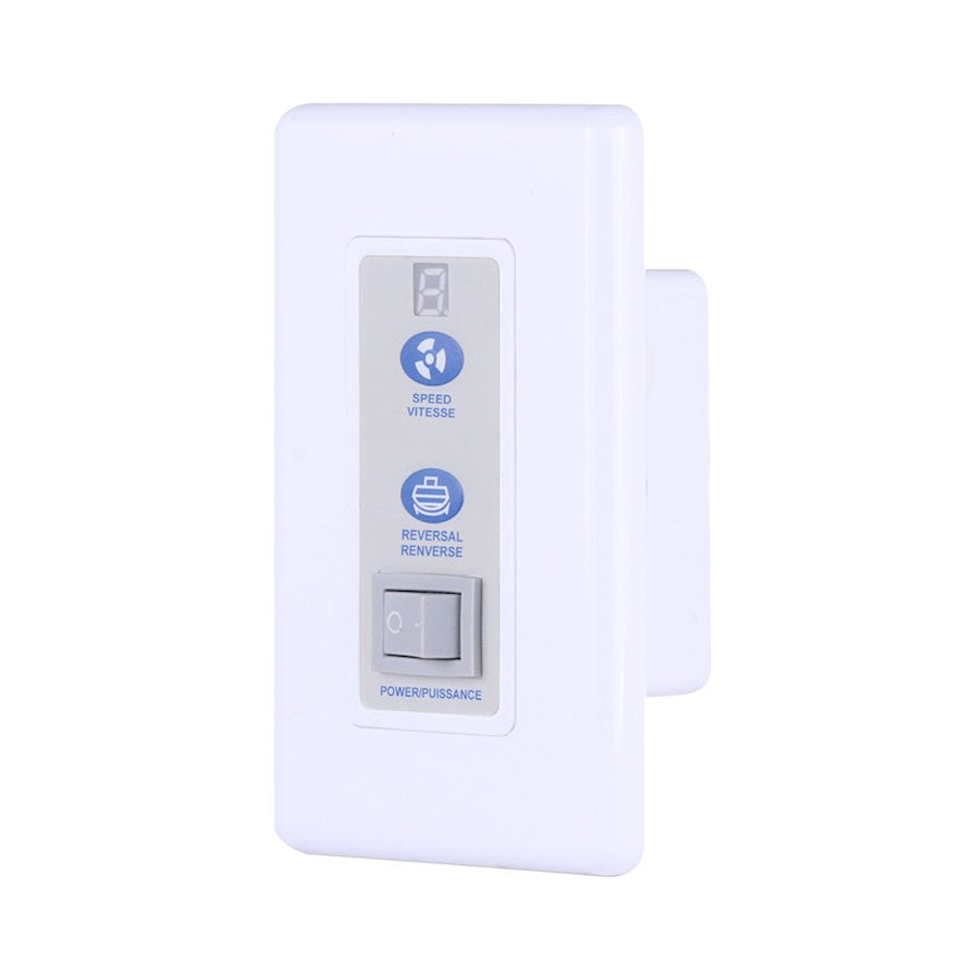 Canarm DC Industrial Fan Wall Control | White Finish | Ceiling Fan Accessory | 10 x 12 x 15 in | Model RREM-DCQ014-W