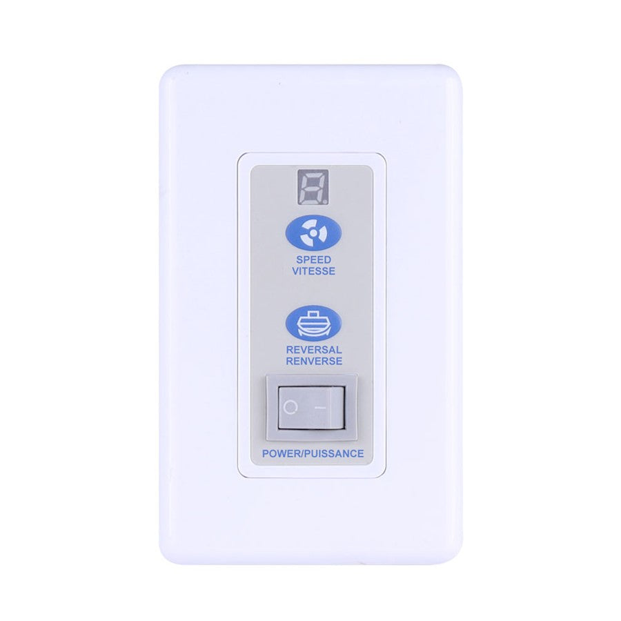 Canarm DC Industrial Fan Wall Control | White Finish | Ceiling Fan Accessory | 10 x 12 x 15 in | Model RREM-DCQ014-W