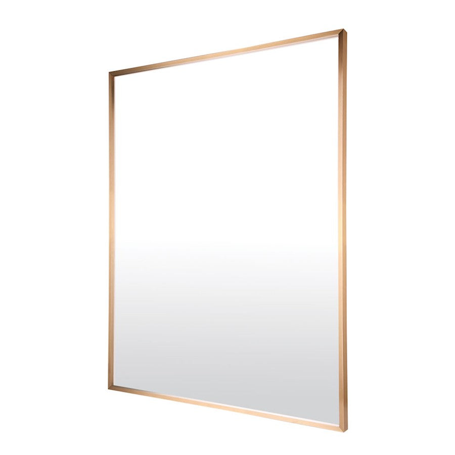 Canarm 28in Gold Decor Mirror | Rectangular Metal Frame | Entryway & Bathroom Accent | 28.75 x 1 x 42.75 in | Model RT1GD2842