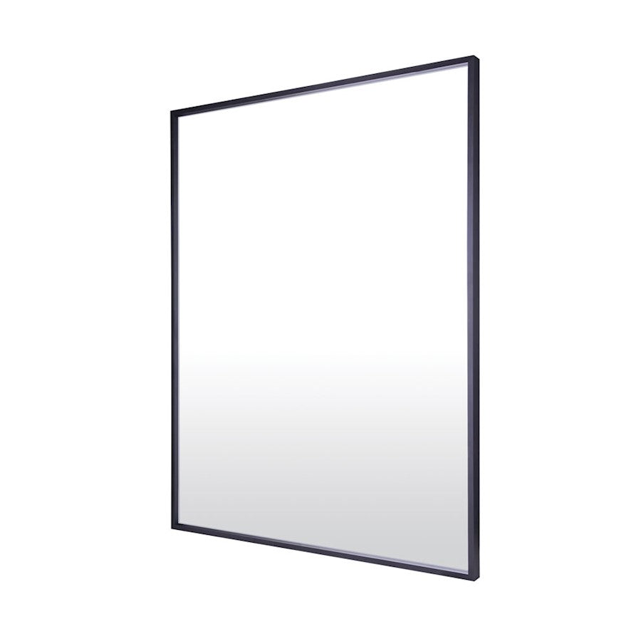 Canarm 24in Black Decor Mirror | Rectangular Metal Frame | Entryway & Bathroom Accent | 24.75 x 1 x 32.75 in | Model RT1MBK2432