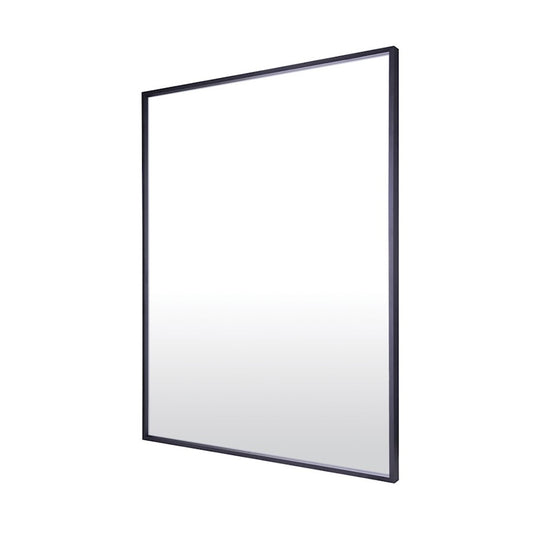 Canarm 24in Black Decor Mirror | Rectangular Metal Frame | Entryway & Bathroom Accent | 24.75 x 1 x 32.75 in | Model RT1MBK2432
