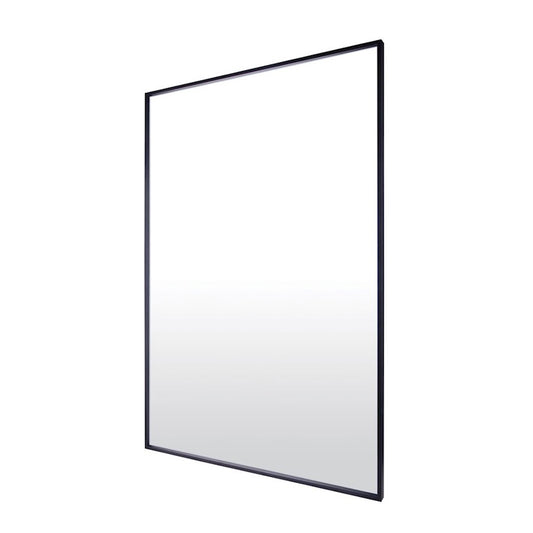 Canarm 28in Black Decor Mirror | Rectangular Metal Frame | Entryway & Bathroom Accent | 28.75 x 1 x 42.75 in | Model RT1MBK2842