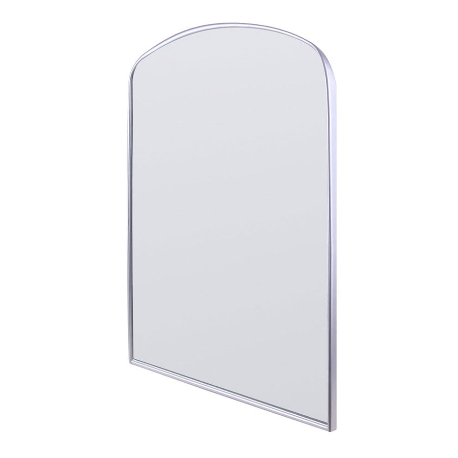Canarm Gilly 20in Arched Mirror | Matte Brushed Nickel Metal Frame | Entryway & Bathroom Accent | 20 x 1.5 x 32 in | Model RT21BN2032