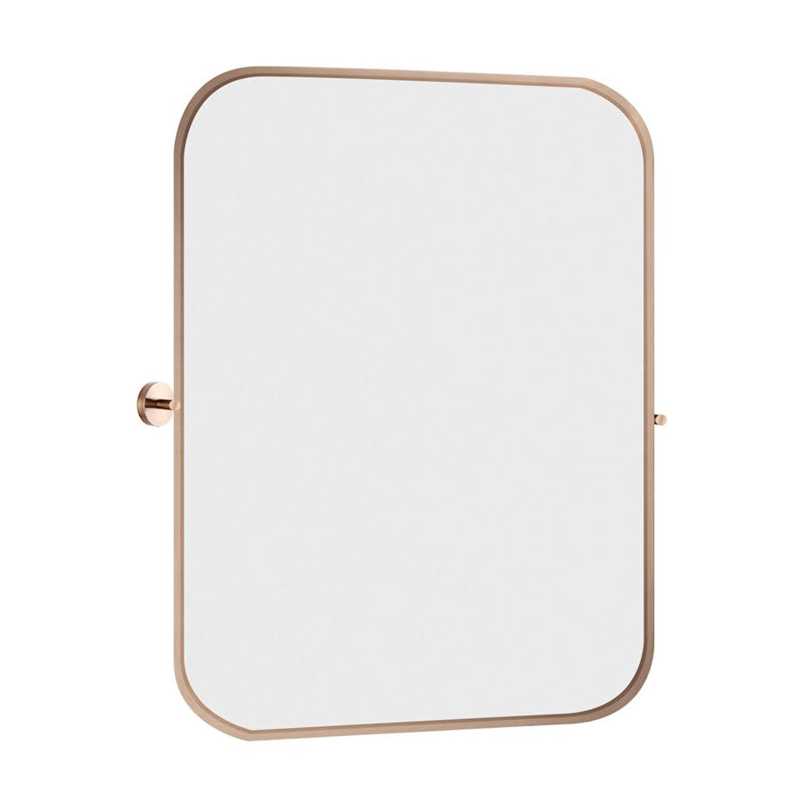Canarm Cain 20in Round Wall Mirror | Gold Metal Frame | Bathroom & Entryway Accent | 20 x 4 x 23 in | Model RT31GD2023