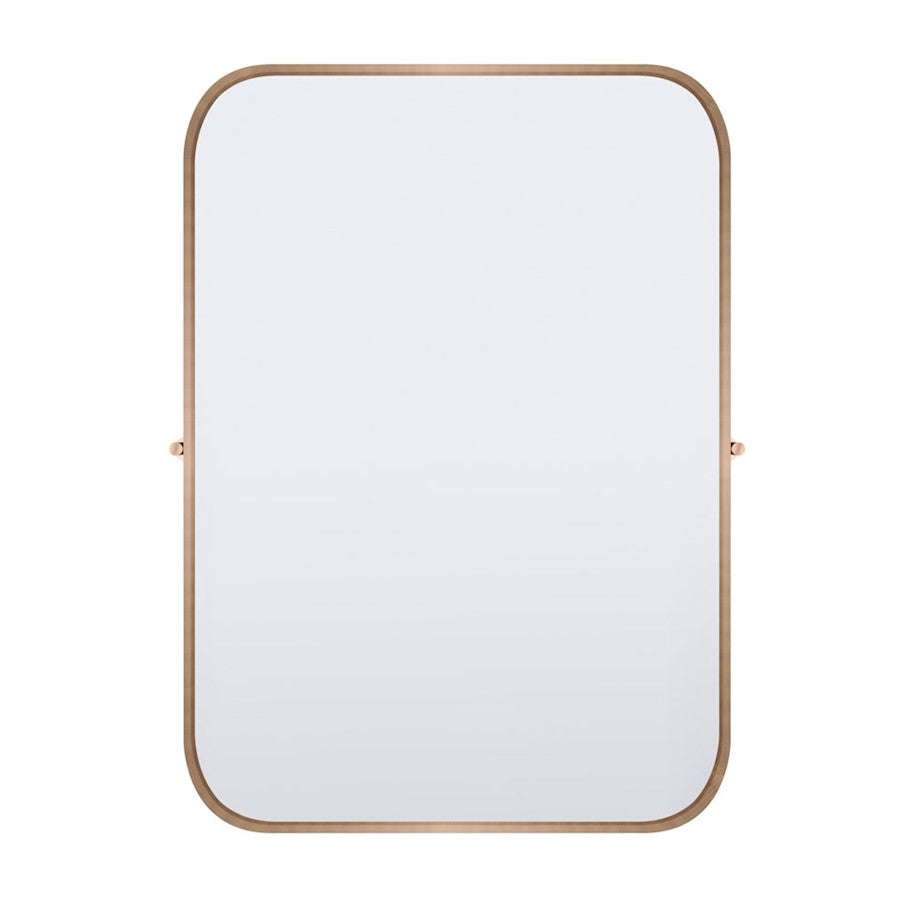 Canarm Cain 20in Round Wall Mirror | Gold Metal Frame | Bathroom & Entryway Accent | 20 x 4 x 23 in | Model RT31GD2023