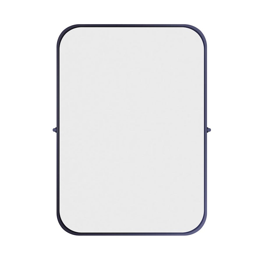 Canarm Cain 20in Round Wall Mirror | Matte Black Metal Frame | Bathroom & Entryway Accent | 20 x 4 x 23 in | Model RT31MBK2023