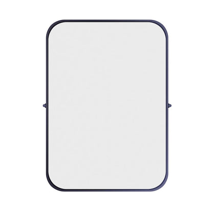 Canarm Cain 20in Round Wall Mirror | Matte Black Metal Frame | Bathroom & Entryway Accent | 20 x 4 x 23 in | Model RT31MBK2023