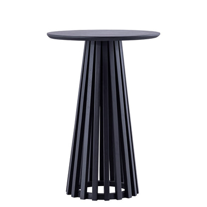Canarm Lenan 15in Black Coffee Table | Solid Wood Open Slat | Living Room & Bedroom Accent | 15.75 x 15.75 x 22.75 in | Model SC-103