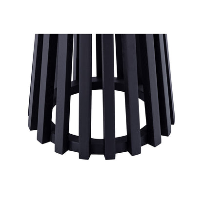 Canarm Lenan 15in Black Coffee Table | Solid Wood Open Slat | Living Room & Bedroom Accent | 15.75 x 15.75 x 22.75 in | Model SC-103