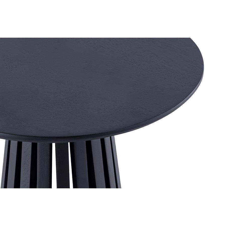 Canarm Lenan 15in Black Coffee Table | Solid Wood Open Slat | Living Room & Bedroom Accent | 15.75 x 15.75 x 22.75 in | Model SC-103