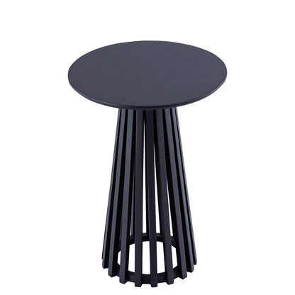 Canarm Lenan 15in Black Coffee Table | Solid Wood Open Slat | Living Room & Bedroom Accent | 15.75 x 15.75 x 22.75 in | Model SC-103