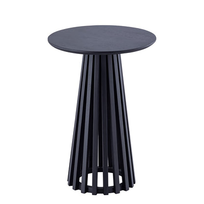 Canarm Lenan 15in Black Coffee Table | Solid Wood Open Slat | Living Room & Bedroom Accent | 15.75 x 15.75 x 22.75 in | Model SC-103