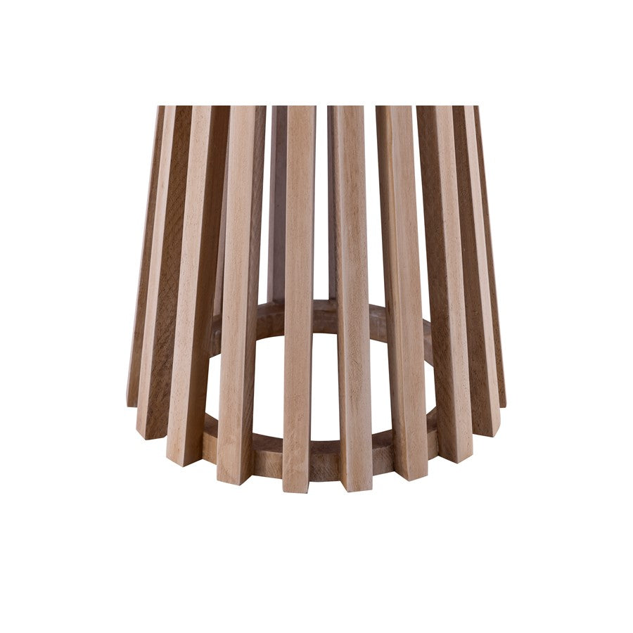 Canarm Lenan 22in Oak Coffee Table | Solid Wood Open Slat | Living Room & Bedroom Accent | 15.75 x 15.75 x 22.875 in | Model SC-104