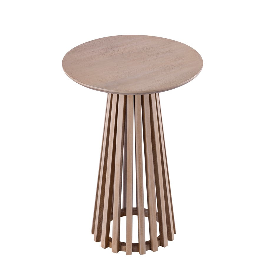 Canarm Lenan 22in Oak Coffee Table | Solid Wood Open Slat | Living Room & Bedroom Accent | 15.75 x 15.75 x 22.875 in | Model SC-104