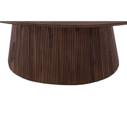 Canarm Madhy 47in Brown Wood Coffee Table | Fluted Base | Living Room & Study | 47 x 23.5 x 15 in | Model SC-109