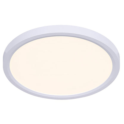 Canarm Madison 12in 1-Light Flush Mount | White Dimmable LED | Bathroom & Hallway | 11.81 x 11.81 x 1.26 in | Model SMD1225WH