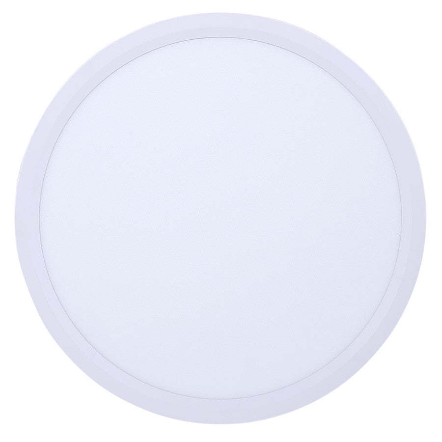 Canarm Madison 12in 1-Light Flush Mount | White Dimmable LED | Bathroom & Hallway | 11.81 x 11.81 x 1.26 in | Model SMD1225WH