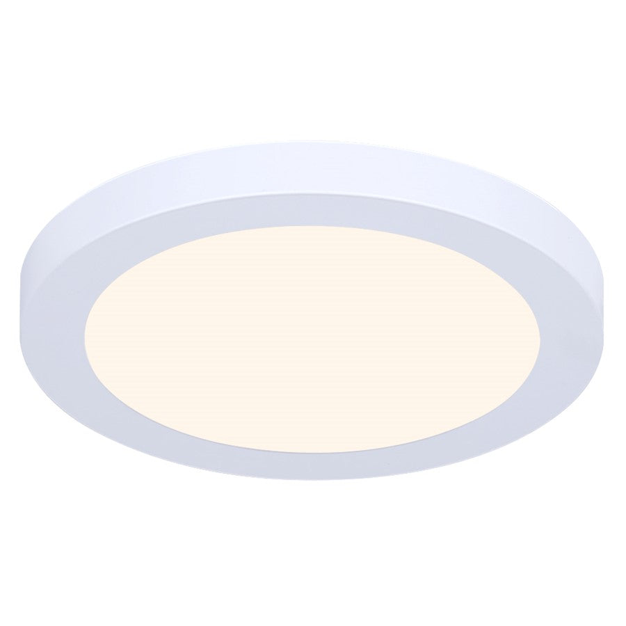 Canarm Madison 7in 1-Light Flush Mount | White Dimmable LED | Hallway & Closet | 7.01 x 7.01 x 0.67 in | Model SMD712WH