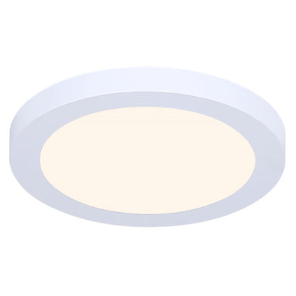 Canarm Madison 7in 1-Light Flush Mount | White Dimmable LED | Hallway & Closet | 7.01 x 7.01 x 0.67 in | Model SMD712WH