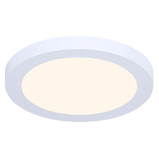 Canarm Madison 7in 1-Light Flush Mount | White Dimmable LED | Hallway & Closet | 7.01 x 7.01 x 0.67 in | Model SMD712WH