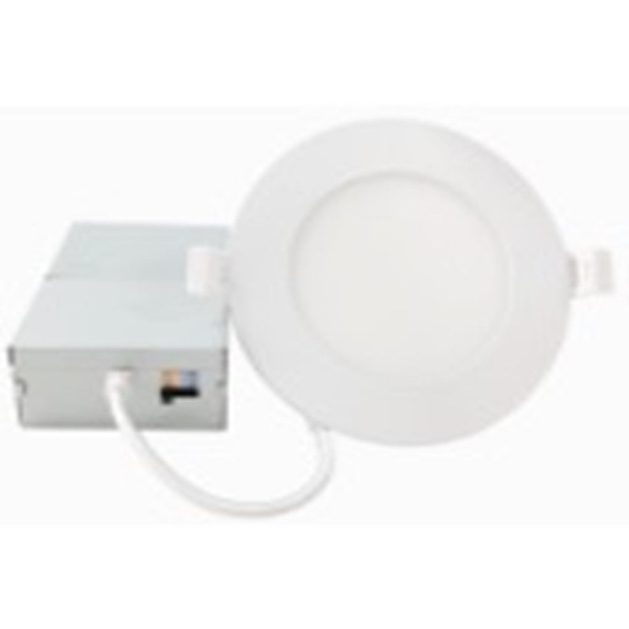 Canarm Madison 5in 1-Light Recessed Disk | White Dimmable LED | Kitchen & Bedroom | 4.8 x 4.8 x 0.51 in | Model SWD410WH