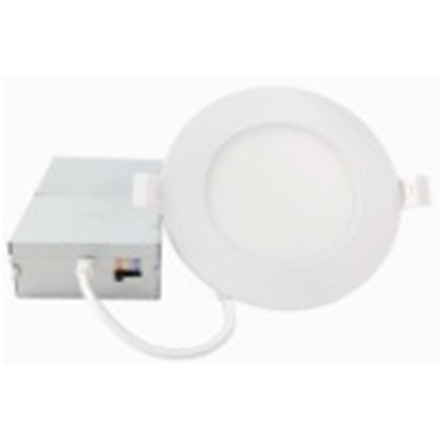 Canarm Madison 7in 1-Light LED Flush Mount | Modern White Finish | Living Room & Kitchen Ceiling Light | 6.81 x 6.81 x 0.51 in | Model SWD612WH
