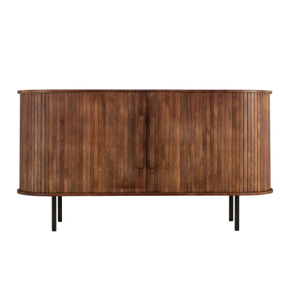 Canarm Elmhurst 60in Console Table | Natural Mango Wood & Black Iron | Entryway & Living Room Storage | 60 x 18 x 32 in | Model TISB-190