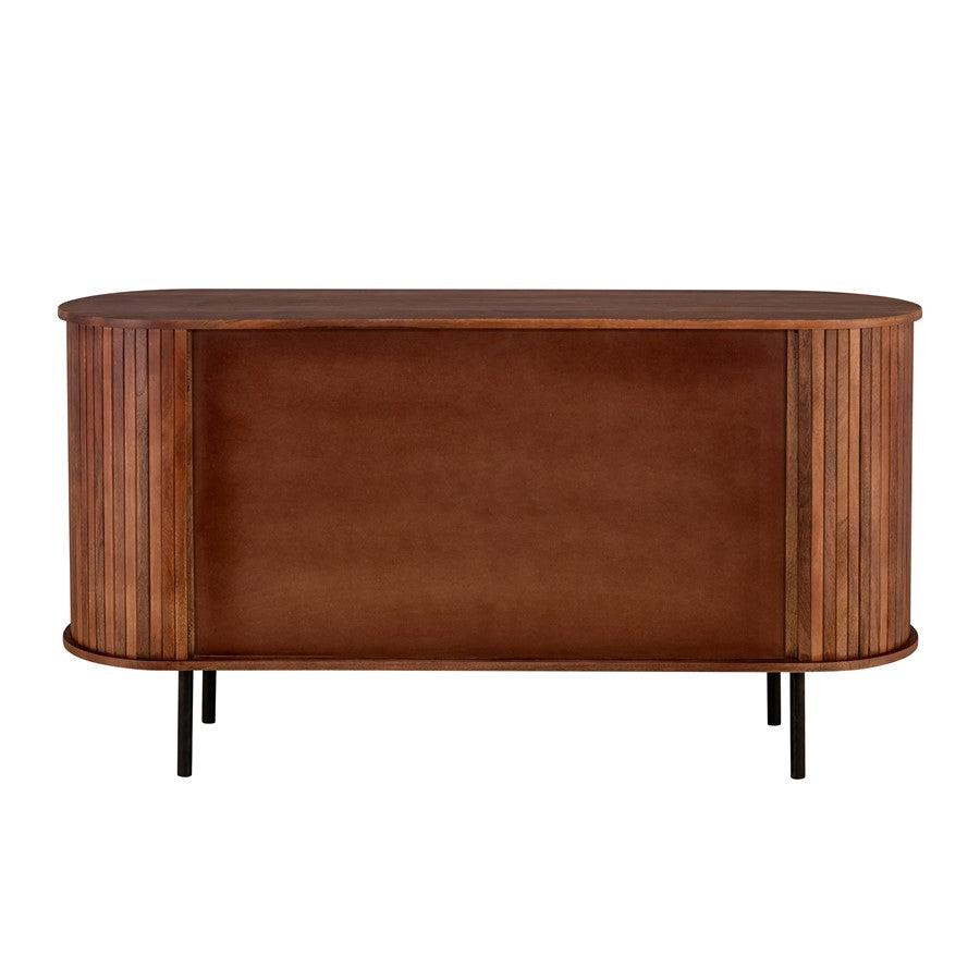 Canarm Elmhurst 60in Console Table | Natural Mango Wood & Black Iron | Entryway & Living Room Storage | 60 x 18 x 32 in | Model TISB-190