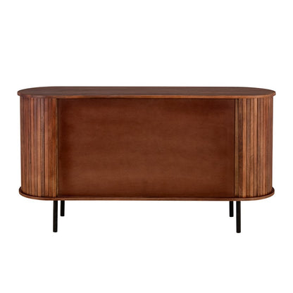 Canarm Elmhurst 60in Console Table | Natural Mango Wood & Black Iron | Entryway & Living Room Storage | 60 x 18 x 32 in | Model TISB-190
