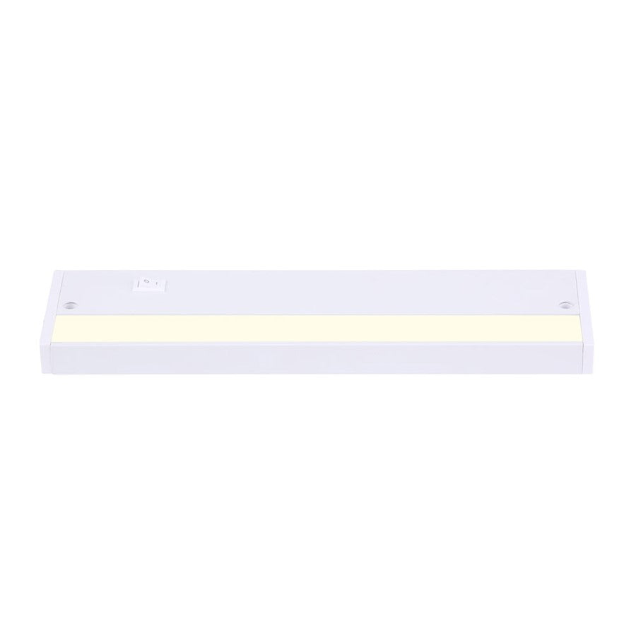 Canarm UCL 10in LED Undercabinet Light | White Finish | Kitchen & Workspace Task Light | 10 x 3 x 1 in | Model UCL-18-10WT