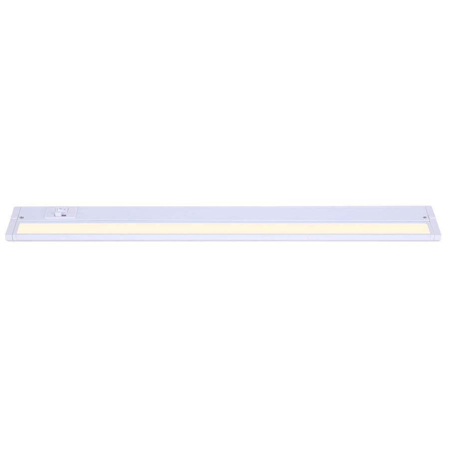 Canarm UCL 20in LED Undercabinet Light | Matte White Finish | Kitchen & Workspace Task Light | 20 x 3 x 44259 in | Model UCL-54-20WH