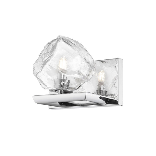 Canarm Rockport 1-Light Vanity Light | Chrome Finish | Bathroom & Powder Room | 8 x 8 x 7 in | Model W0488-01CH